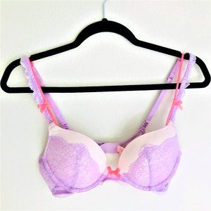 Victoria's Secret Bra Lavender Lace with Cream